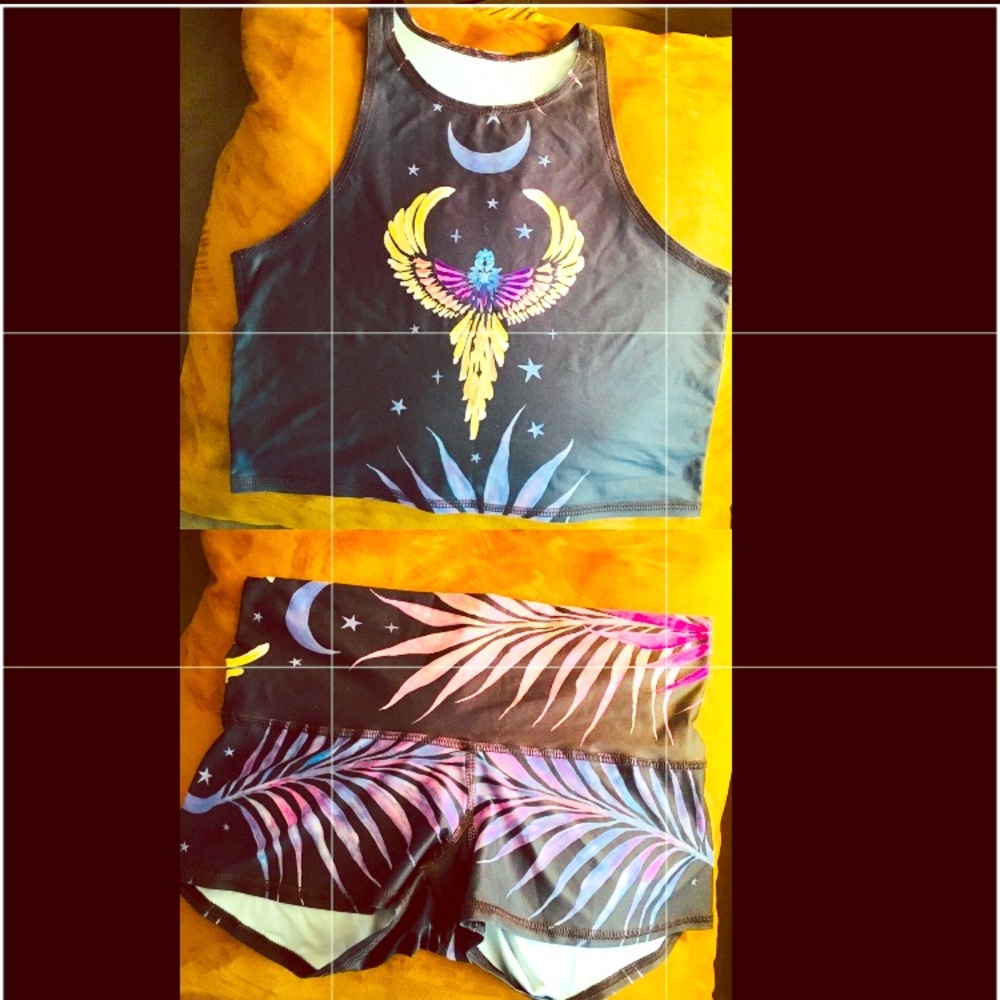 Teeki *Phoenix Rising* Shorts and Crop top